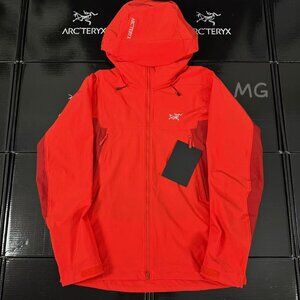 Arc'teryx Orange-Red Color Block Outdoor Jacket